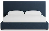 Grayton Elite Dark Blue 54" Upholstered Platform Bed