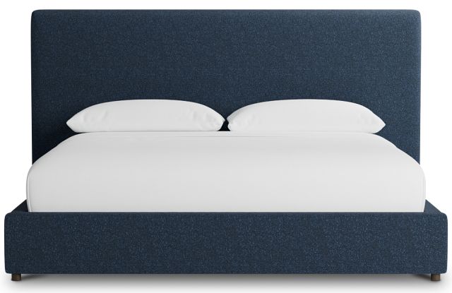 Grayton Elite Dark Blue 54" Upholstered Platform Bed