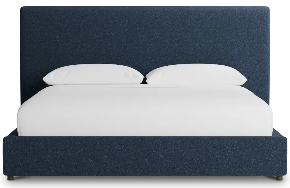 Grayton Elite Dark Blue 54" Upholstered Platform Bed Grayton Elite Dark Blue 54" Upholstered Platform Bed