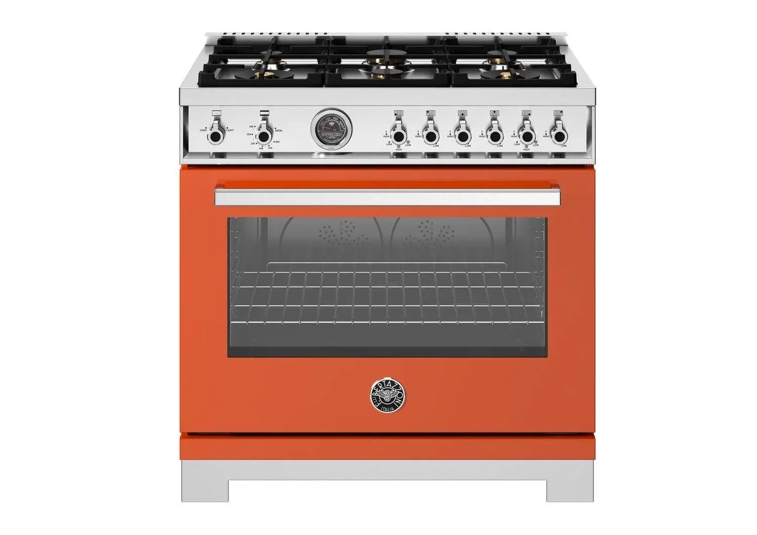 Bertazzoni 366 Series Orange 36" Gas Range Bertazzoni 366 Series Orange 36" Gas Range