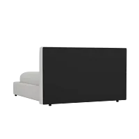 Grayton Delray Pewter 44" Upholstered Platform Bed