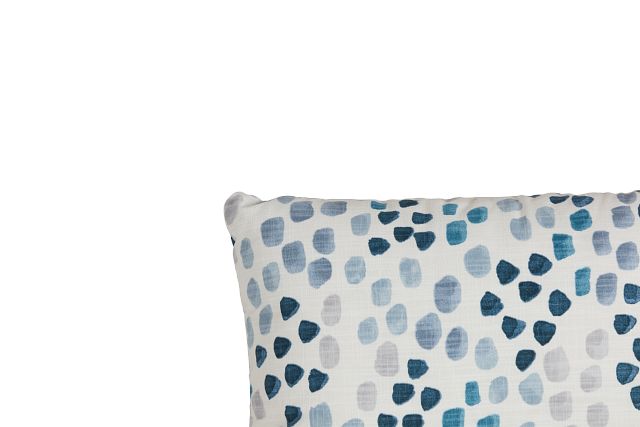 Pfeiffer Blue Fabric Lumbar Accent Pillow