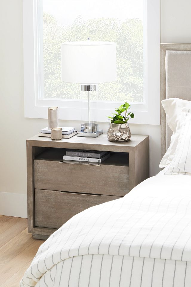 Madden Light Tone Wood Platform Bed
