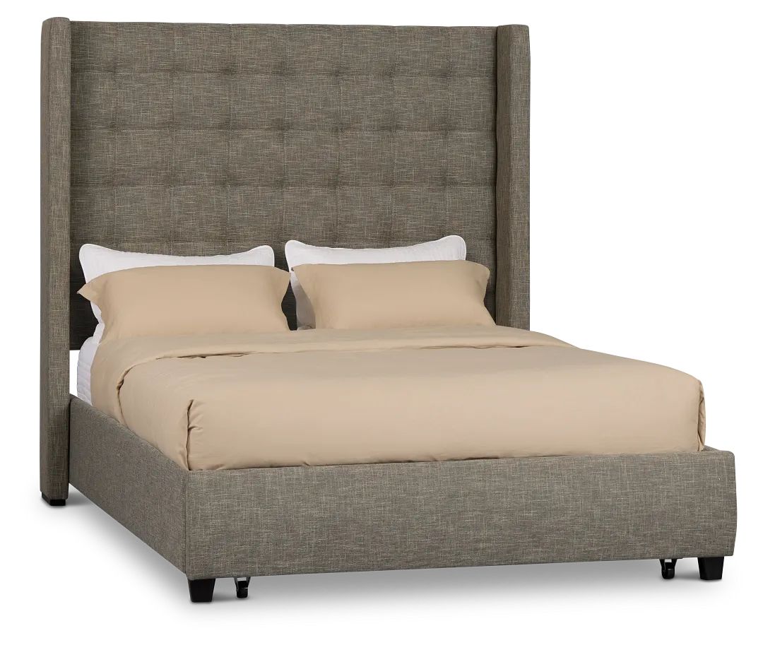 Chatham Gray High Platform Storage Bed