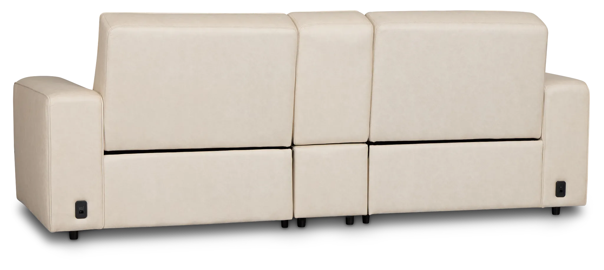 Sawyer Ivory Micro Power Reclining Console Loveseat