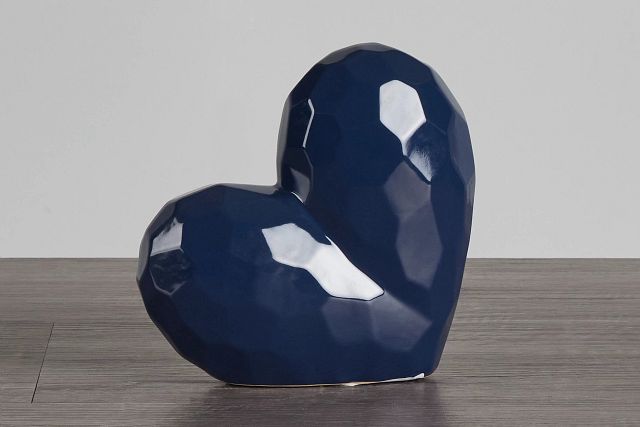 Heart Dark Blue Small Sculpture (0)