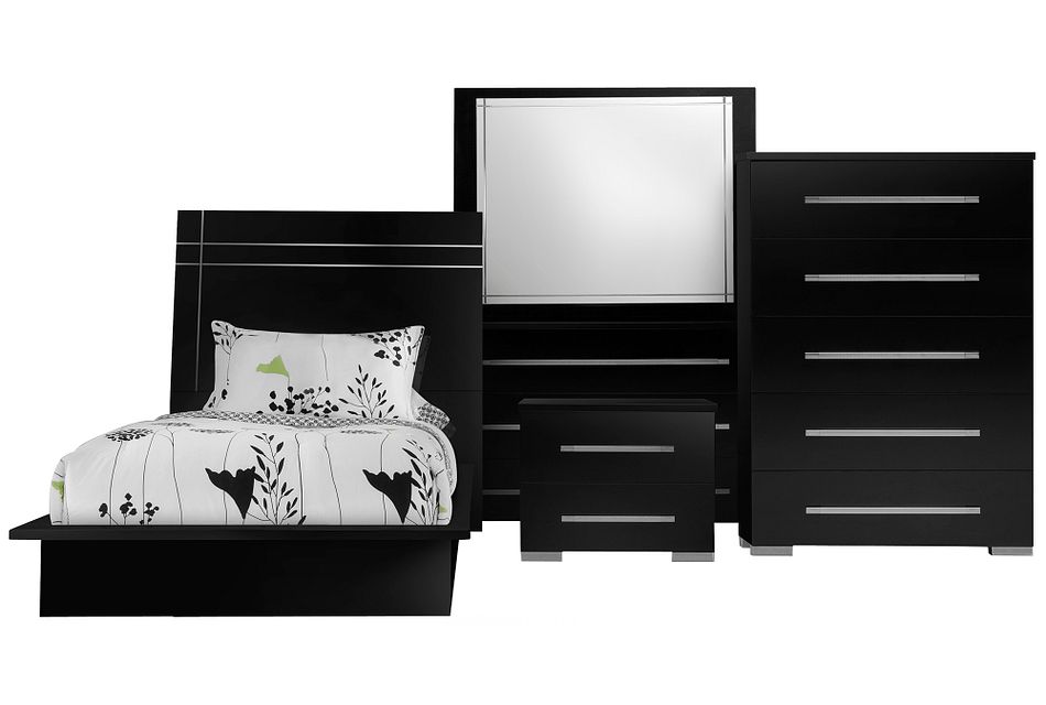 Dimora Black Wood Platform Bedroom Package Bedroom Bedroom Sets City Furniture