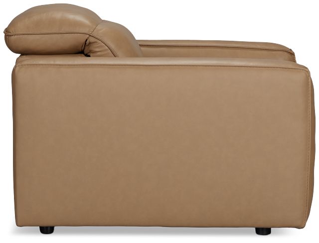 Ryland Brown Lthr/vinyl Power Recliner With Power Headrest