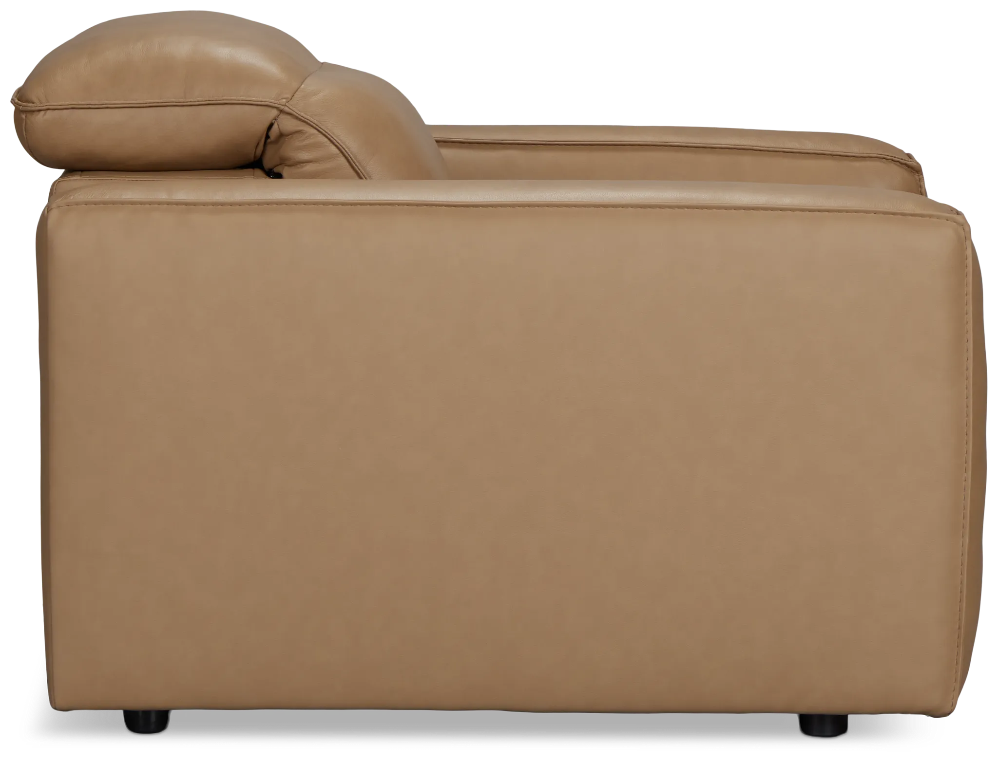 Ryland Brown Lthr/vinyl Power Recliner With Power Headrest