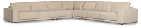 Kellan Ivory Leather Large Two-arm Sectional