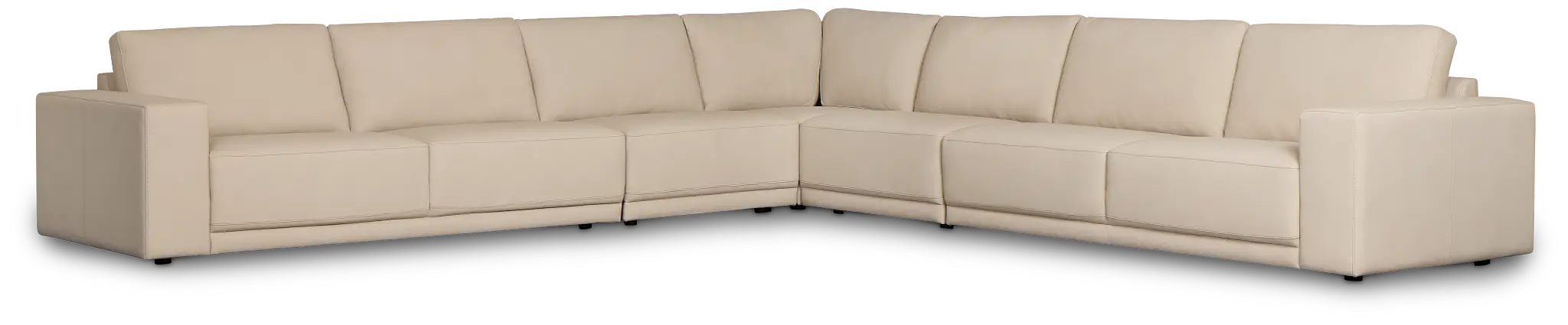 Kellan Ivory Leather Large Two-arm Sectional Kellan Ivory Leather Large Two-arm Sectional
