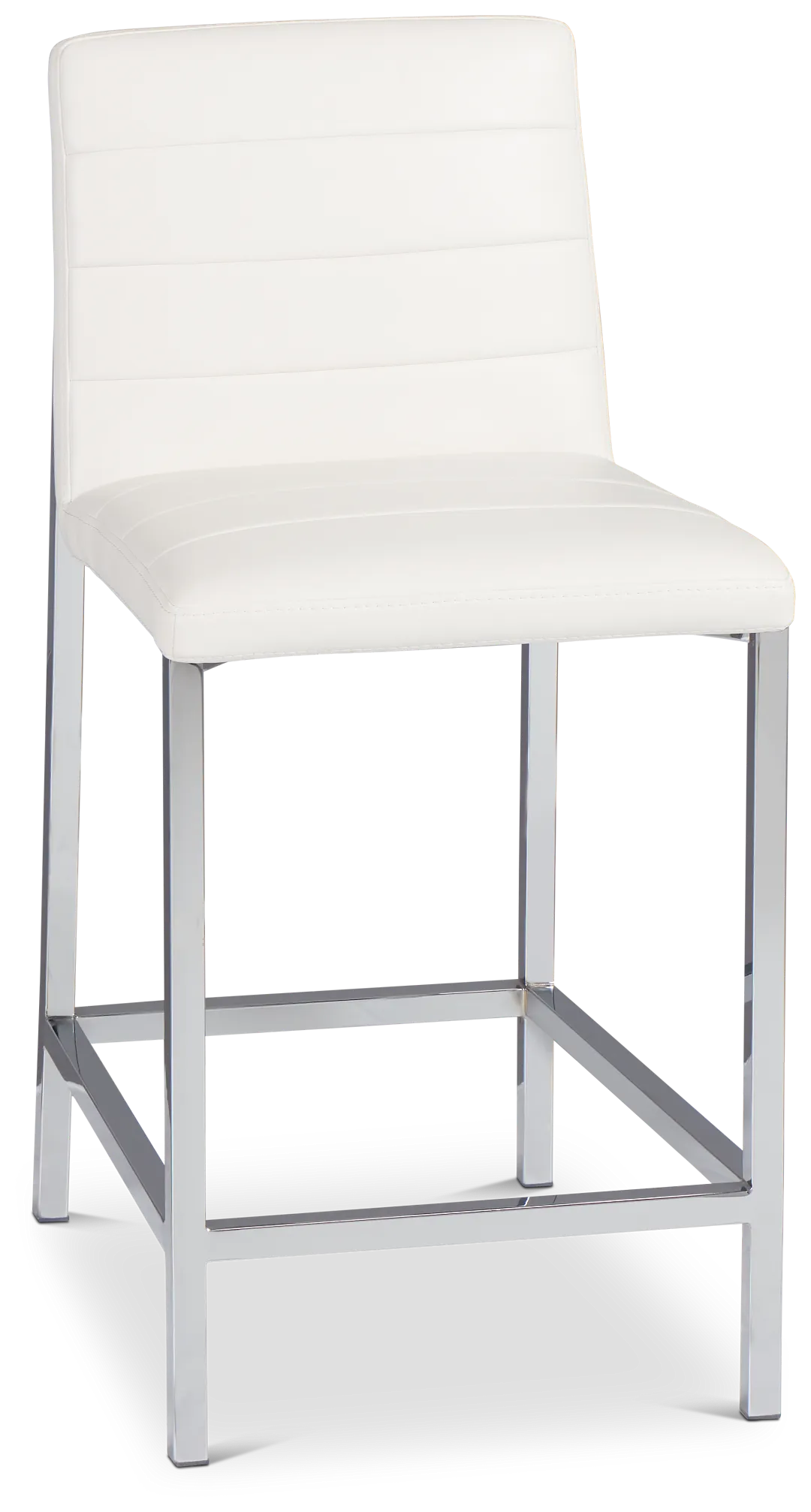 Amalfi White 24" Upholstered Barstool