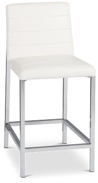 Amalfi White 24" Upholstered Barstool