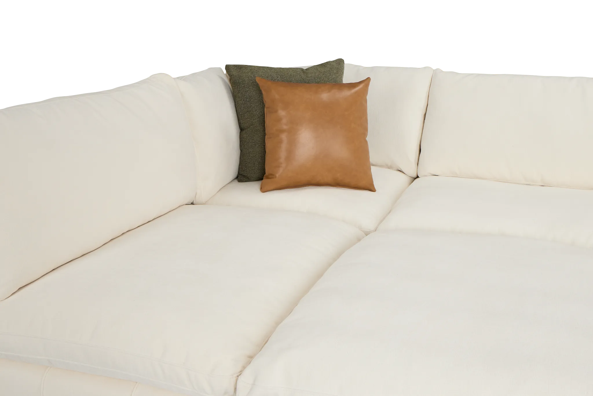 Cruz White Fabric 8-piece Pit Sectional