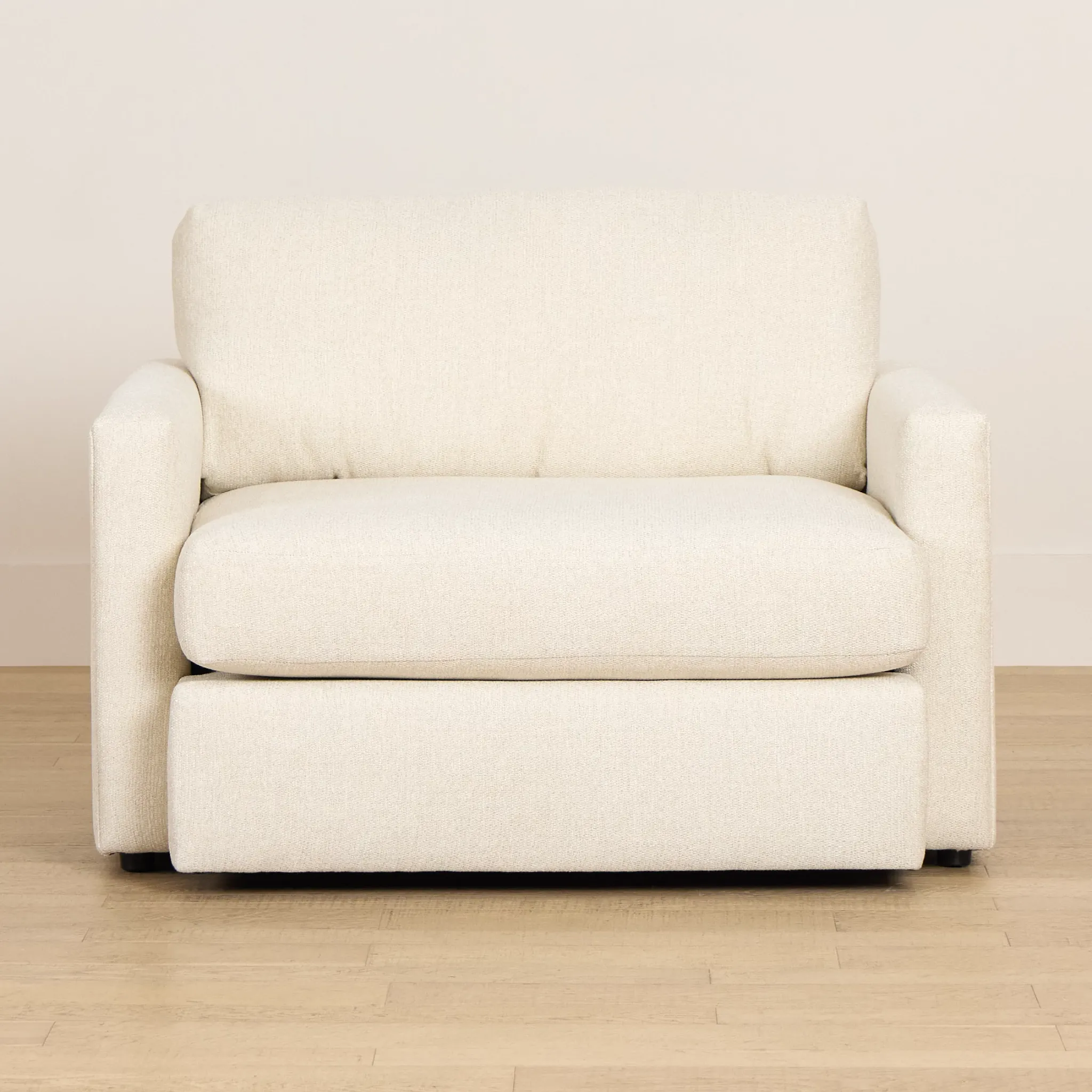 Maxwell Light Beige Fabric Oversized Chair