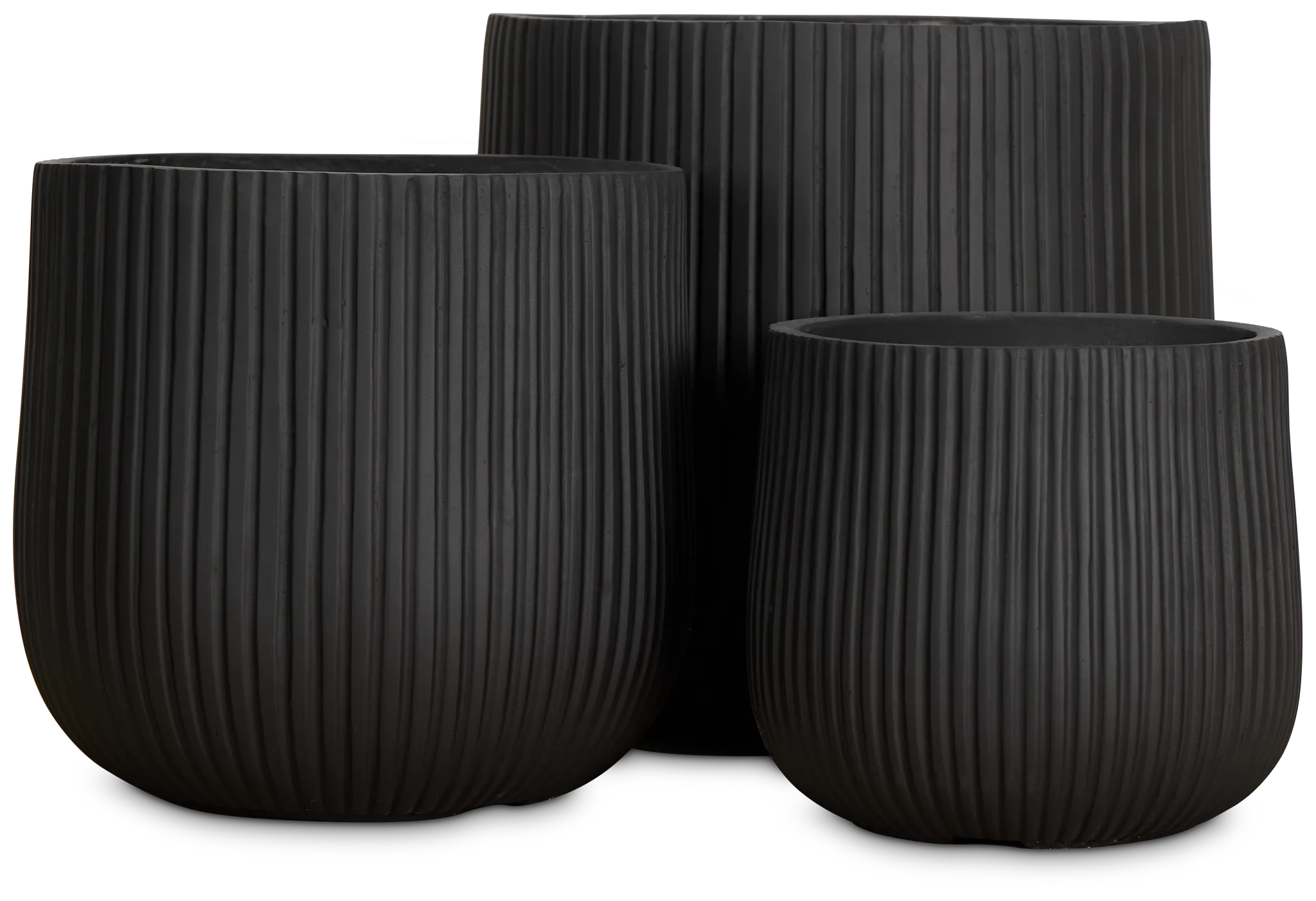 Rosalyn Black Set Of 3 Planter