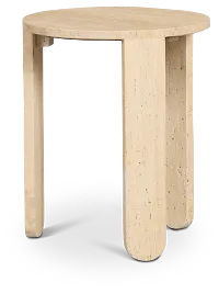 Appel Ivory Stone Accent Table
