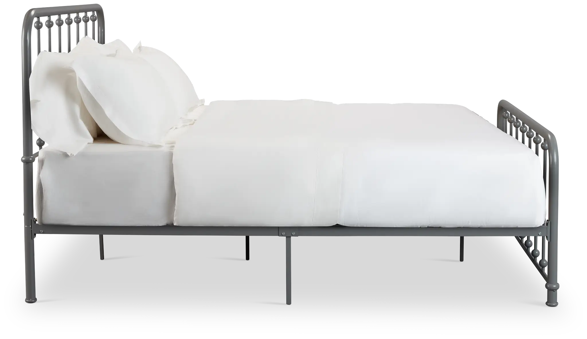 Rory Gray Metal Panel Bed Rory Gray Metal Panel Bed