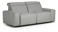 Carmelo Gray Leather Power Reclining Sofa