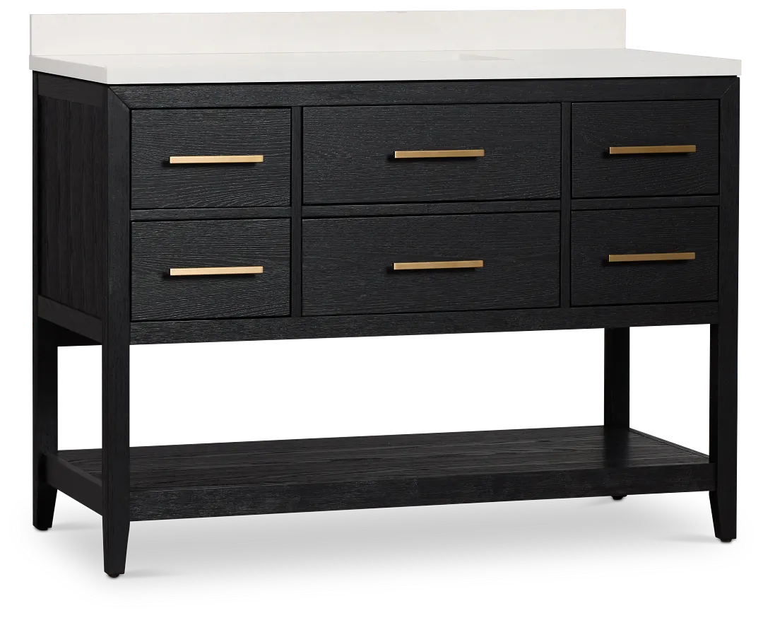 Alden Black 48" Single Bathroom Vanity