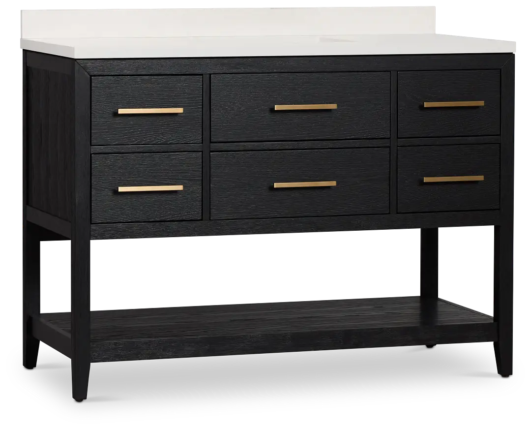 Alden Black 48" Single Bathroom Vanity Alden Black 48" Single Bathroom Vanity