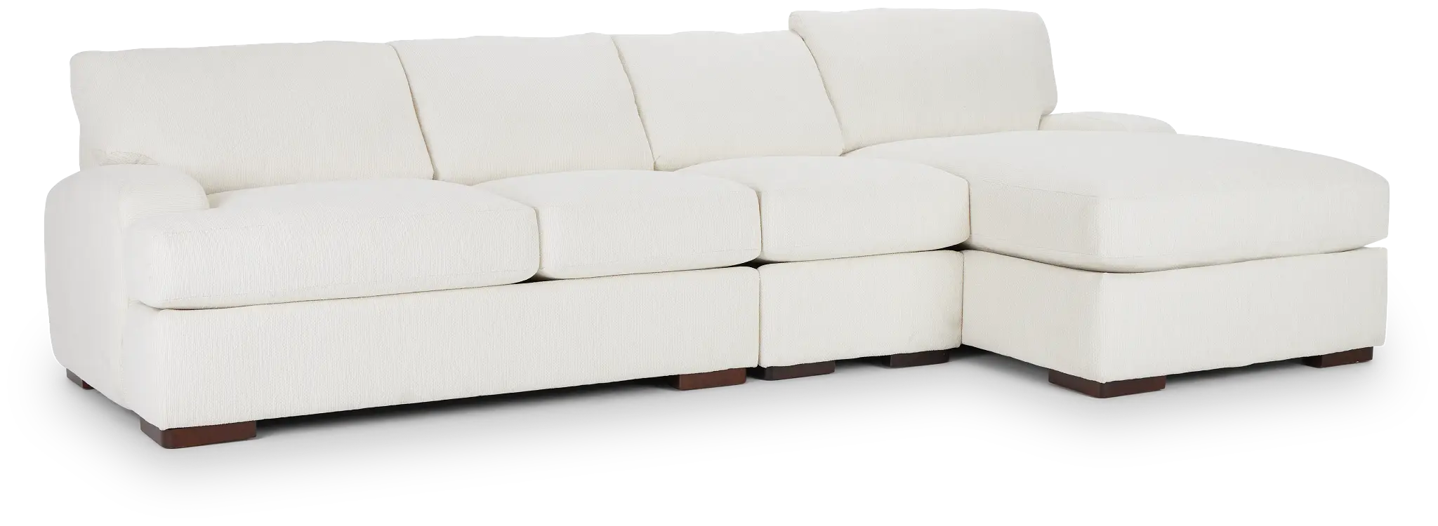 Alpha White Fabric Small Right Chaise Sectional Alpha White Fabric Small Right Chaise Sectional