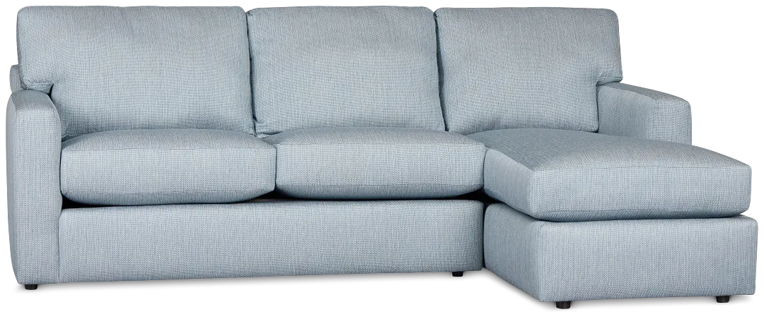 Rhodes Light Blue Fabric Right Chaise Sectional