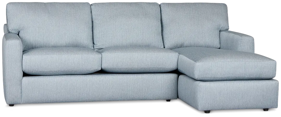Rhodes Light Blue Fabric Right Chaise Sectional Rhodes Light Blue Fabric Right Chaise Sectional