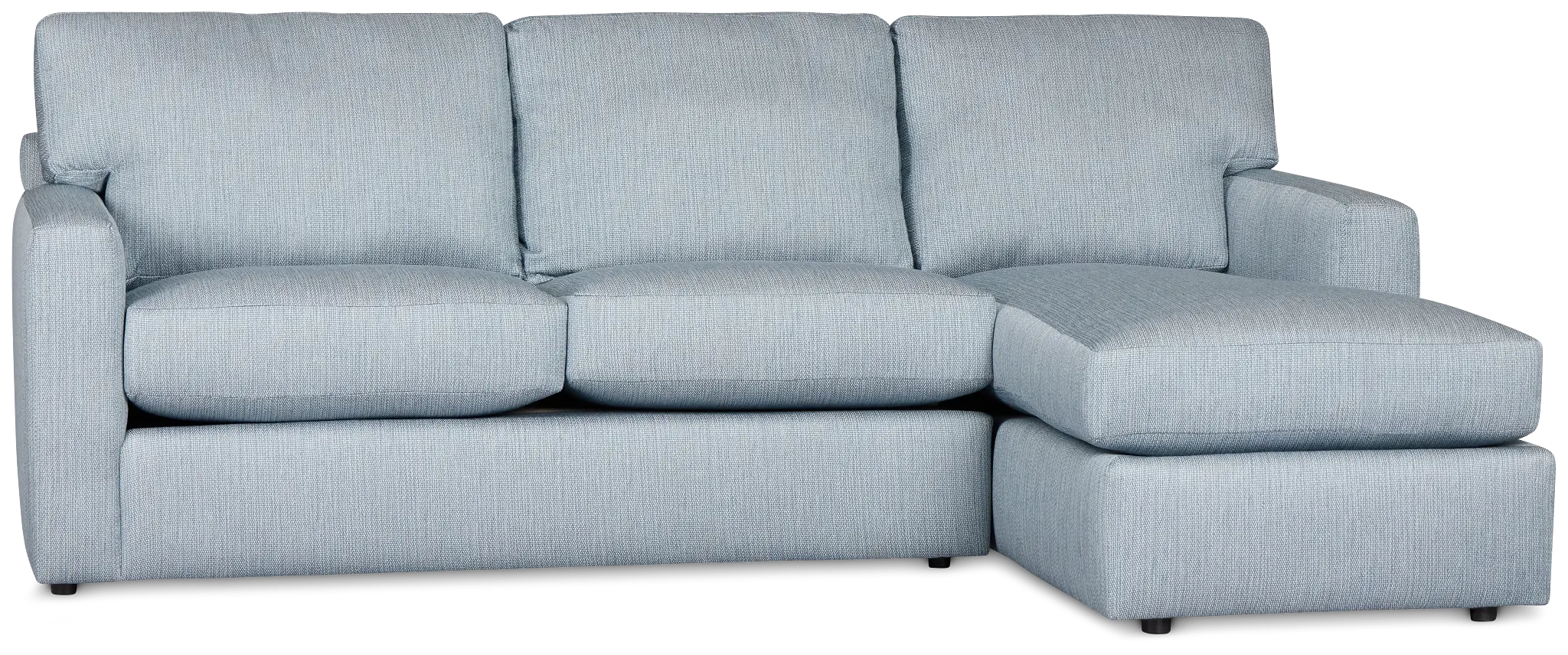 Rhodes Light Blue Fabric Right Chaise Sectional Rhodes Light Blue Fabric Right Chaise Sectional