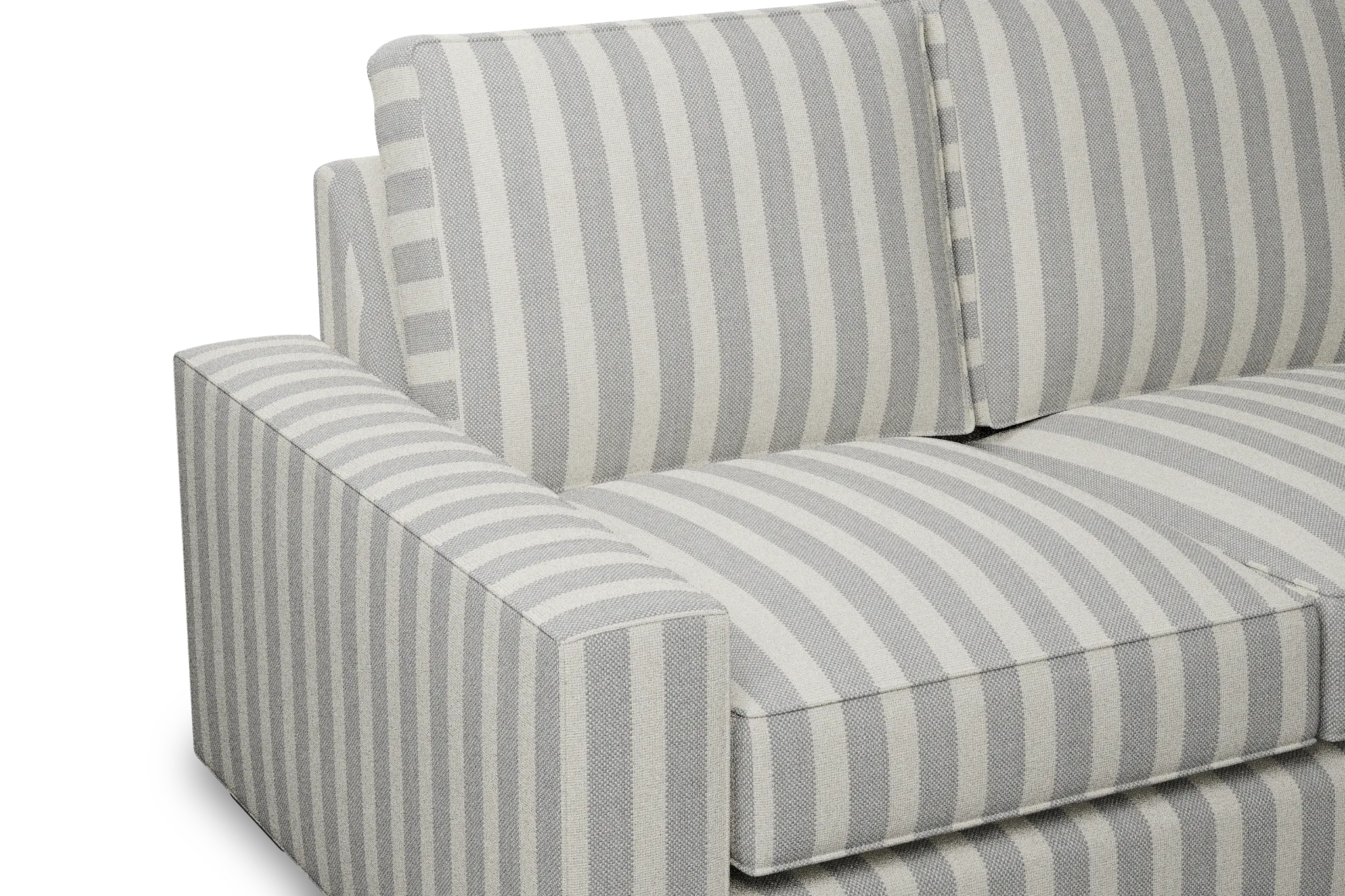 Edgewater Sea Lane Light Gray 96" Sofa W/ 3 Cushions