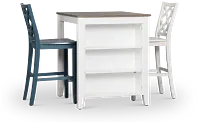 Edgartown Two-tone Storage High Table & Mixed Barstools