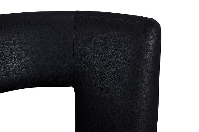 Zion Black Micro Swivel Accent Chair
