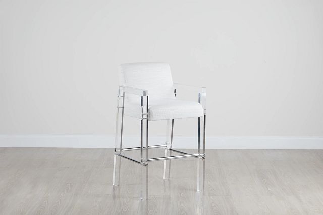 Ocean Drive Whiteacrylic 30" Upholstered Barstool