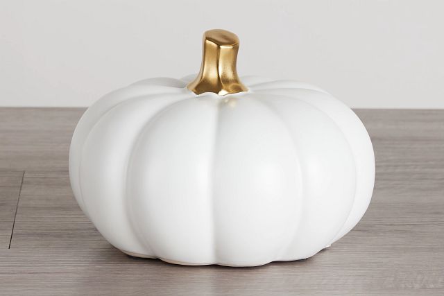 Pumpkin White Medium Tabletop Accessory