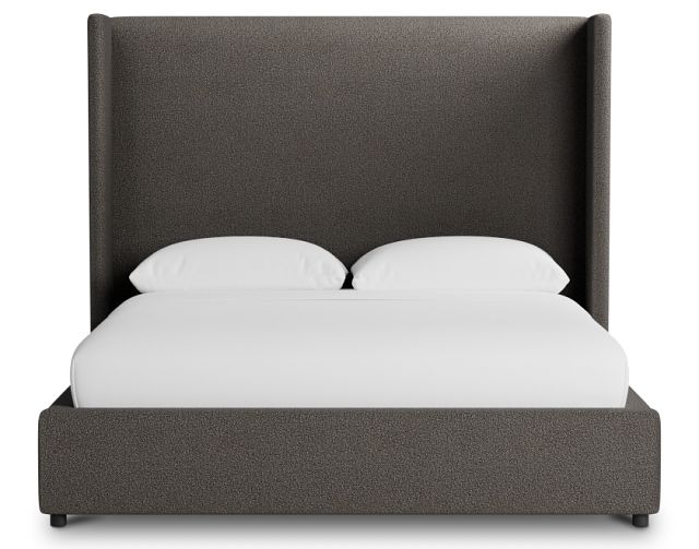 Captiva Elite Dark Gray 60" Upholstered Shelter Bed
