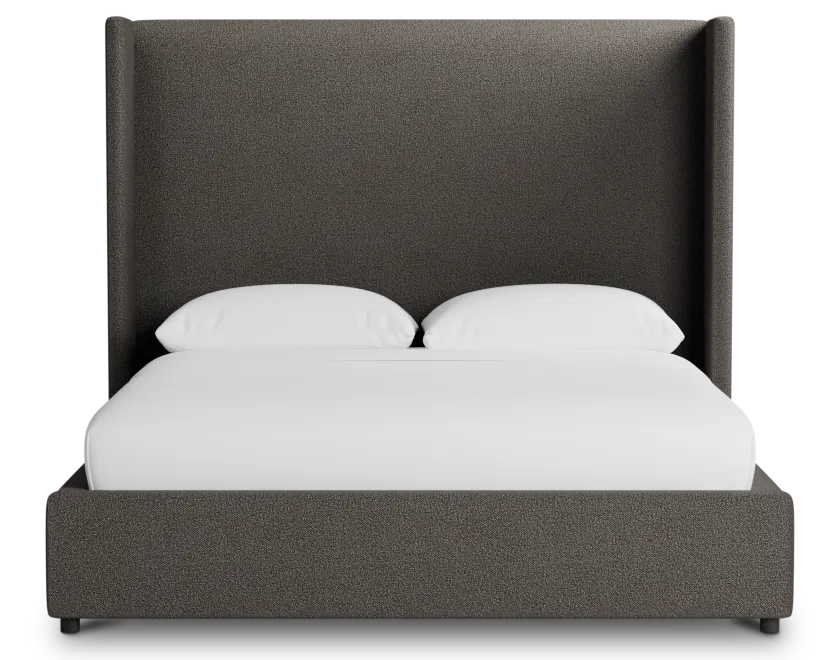 Captiva Elite Dark Gray 60" Upholstered Shelter Bed