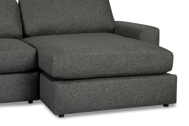 Brantley Dark Gray Fabric Small Right Chaise Sectional