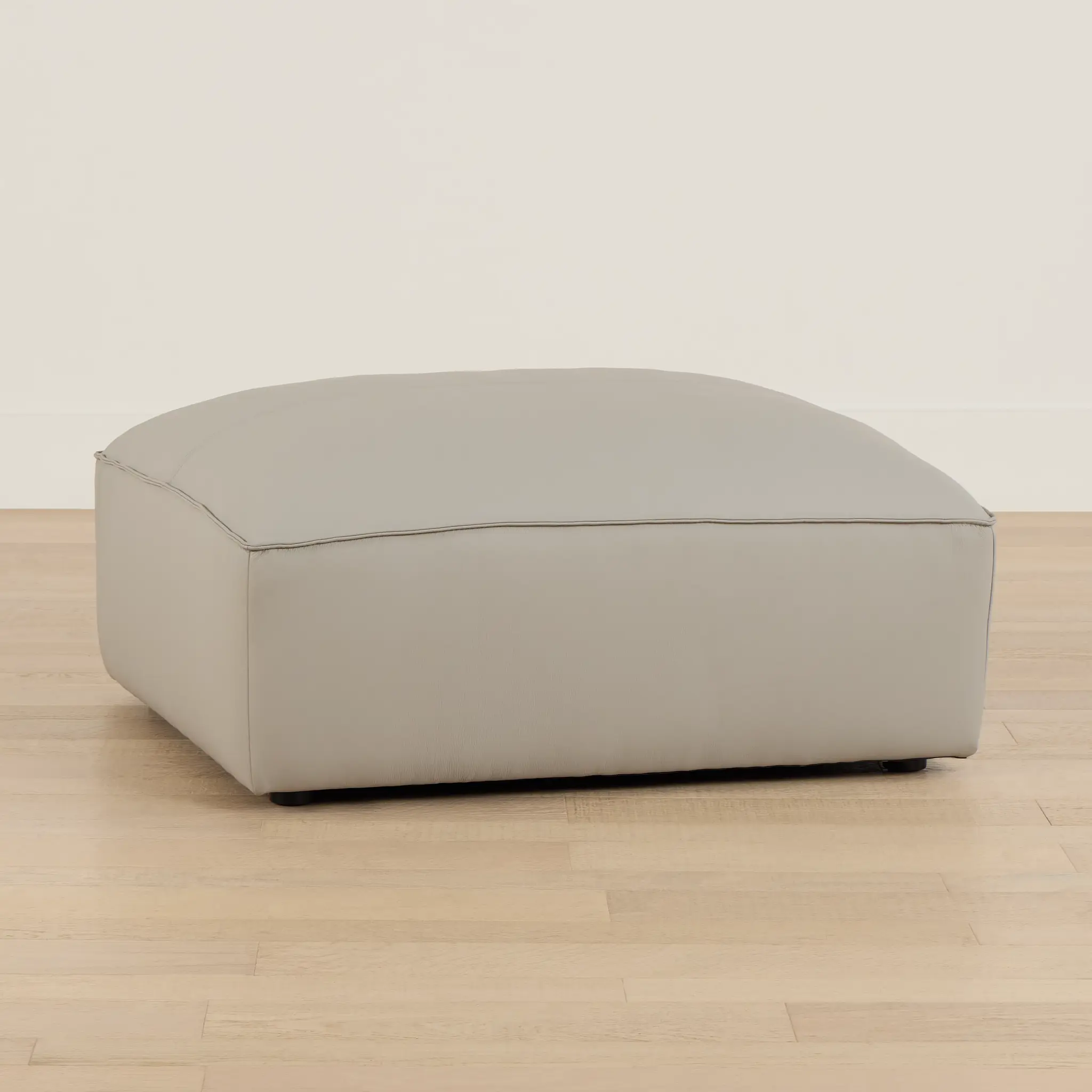 Blanca Gray Leather Ottoman Blanca Gray Leather Ottoman