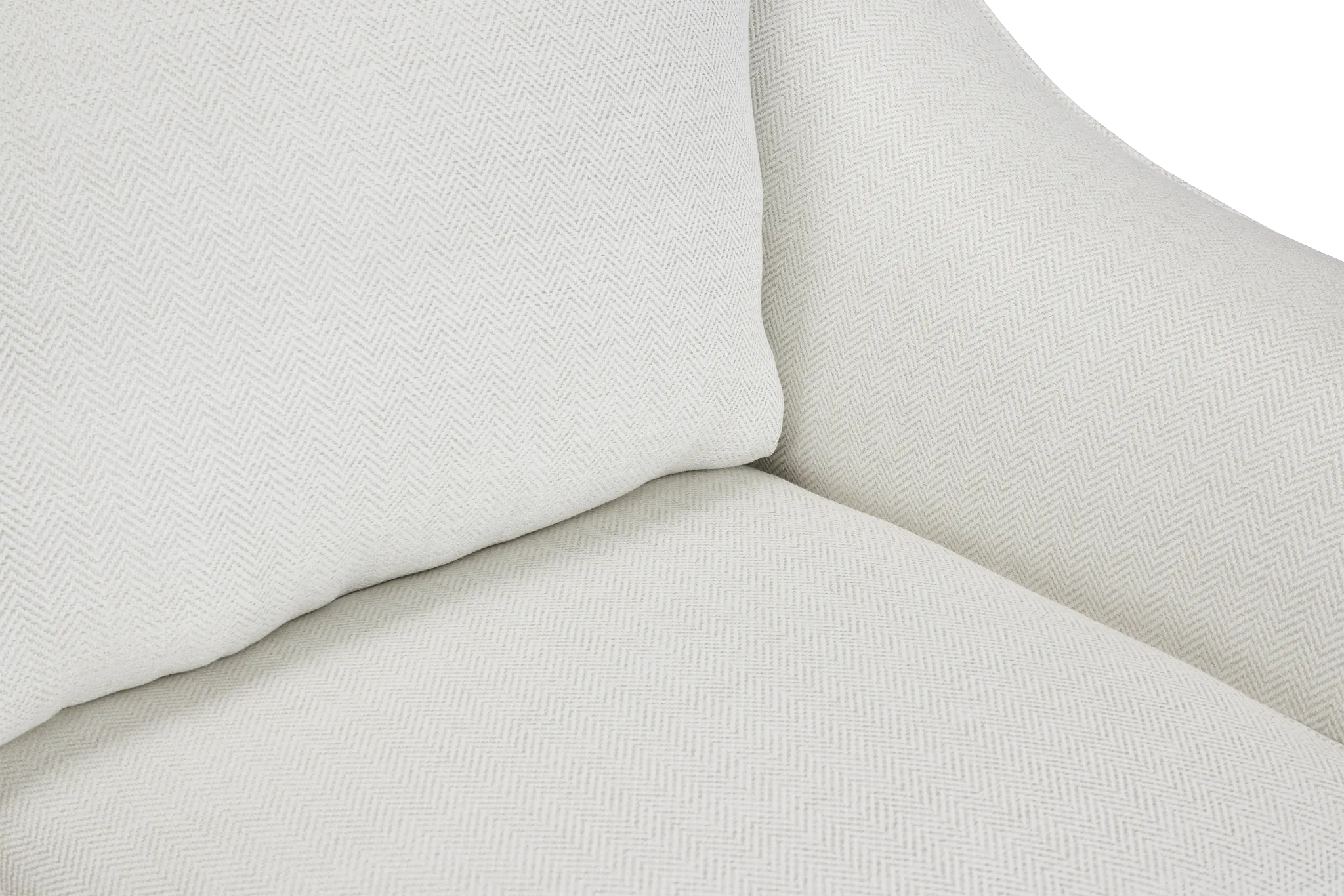Avery White Fabric Sofa