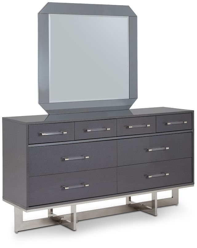Cortina Gray Dresser & Mirror