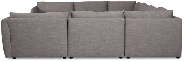 Serena Gray Fabric 8-piece Modular Sectional