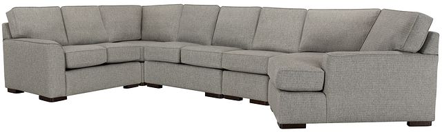 Austin Gray Fabric Large Right Cuddler Sectional
