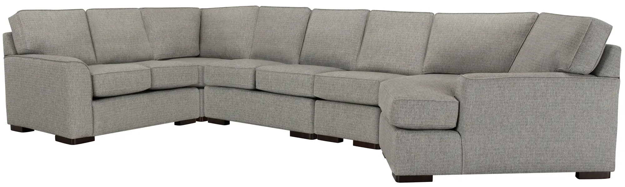 Austin Gray Fabric Large Right Cuddler Sectional Austin Gray Fabric Large Right Cuddler Sectional