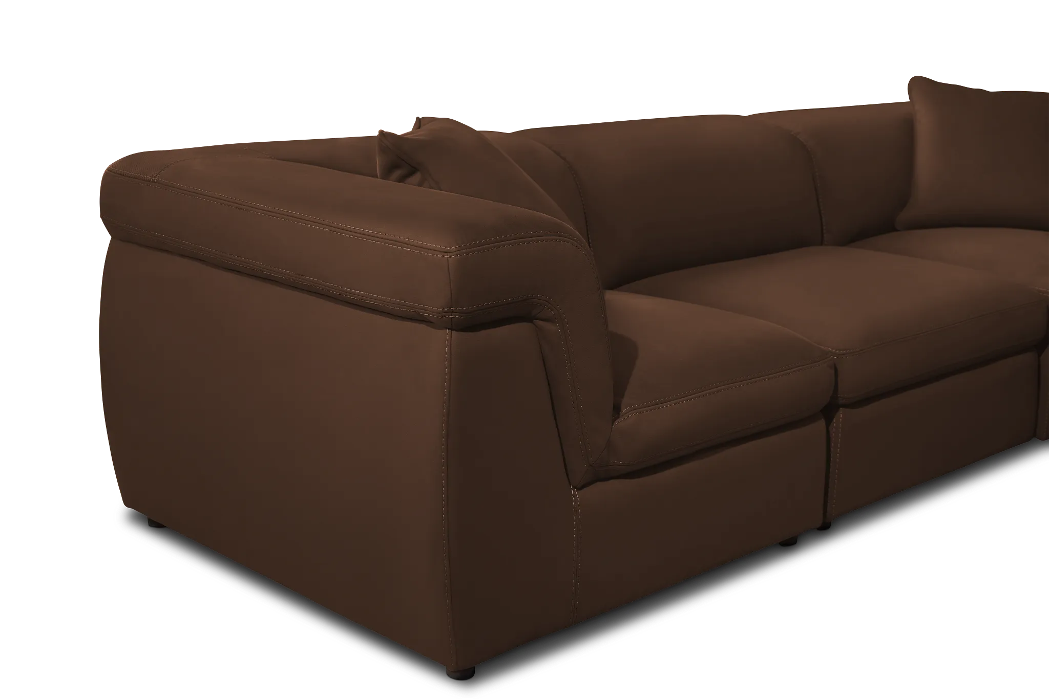Aria Dark Brown Micro Immersive 8-piece Modular Sectional W/4 Speakers