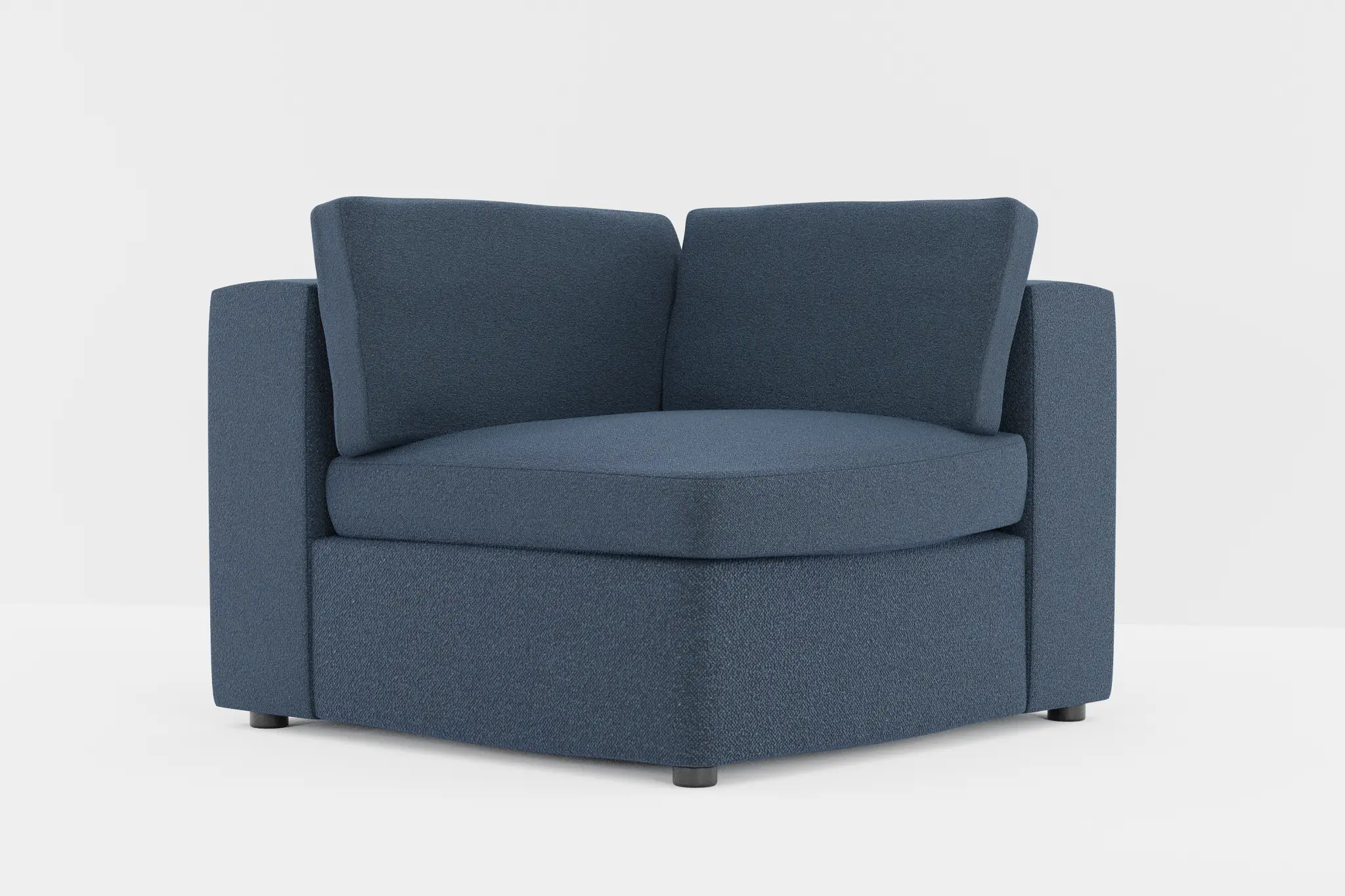 Destin Elite Dark Blue Fabric Corner Chair Destin Elite Dark Blue Fabric Corner Chair