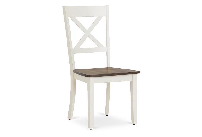 Sumter White Wood Side Chair