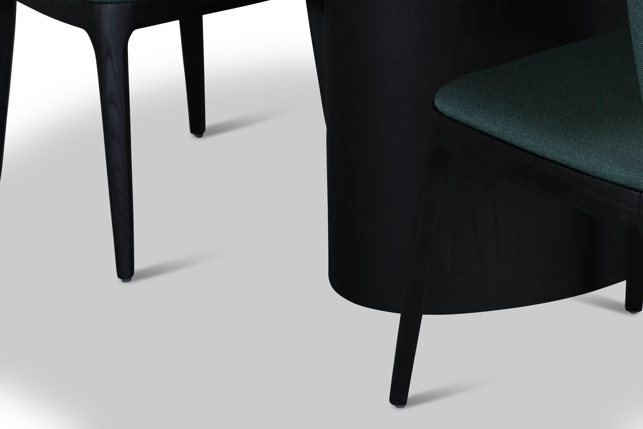 Nomad Black 78" Oval Table & 4 Dark Green Chairs W/ Black Legs Nomad Black 78" Oval Table & 4 Dark Green Chairs W/ Black Legs