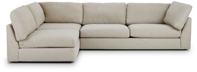 Harper Khaki Fabric Small Right Arm Sectional