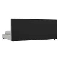 Grayton Suave White 54" Upholstered Platform Bed