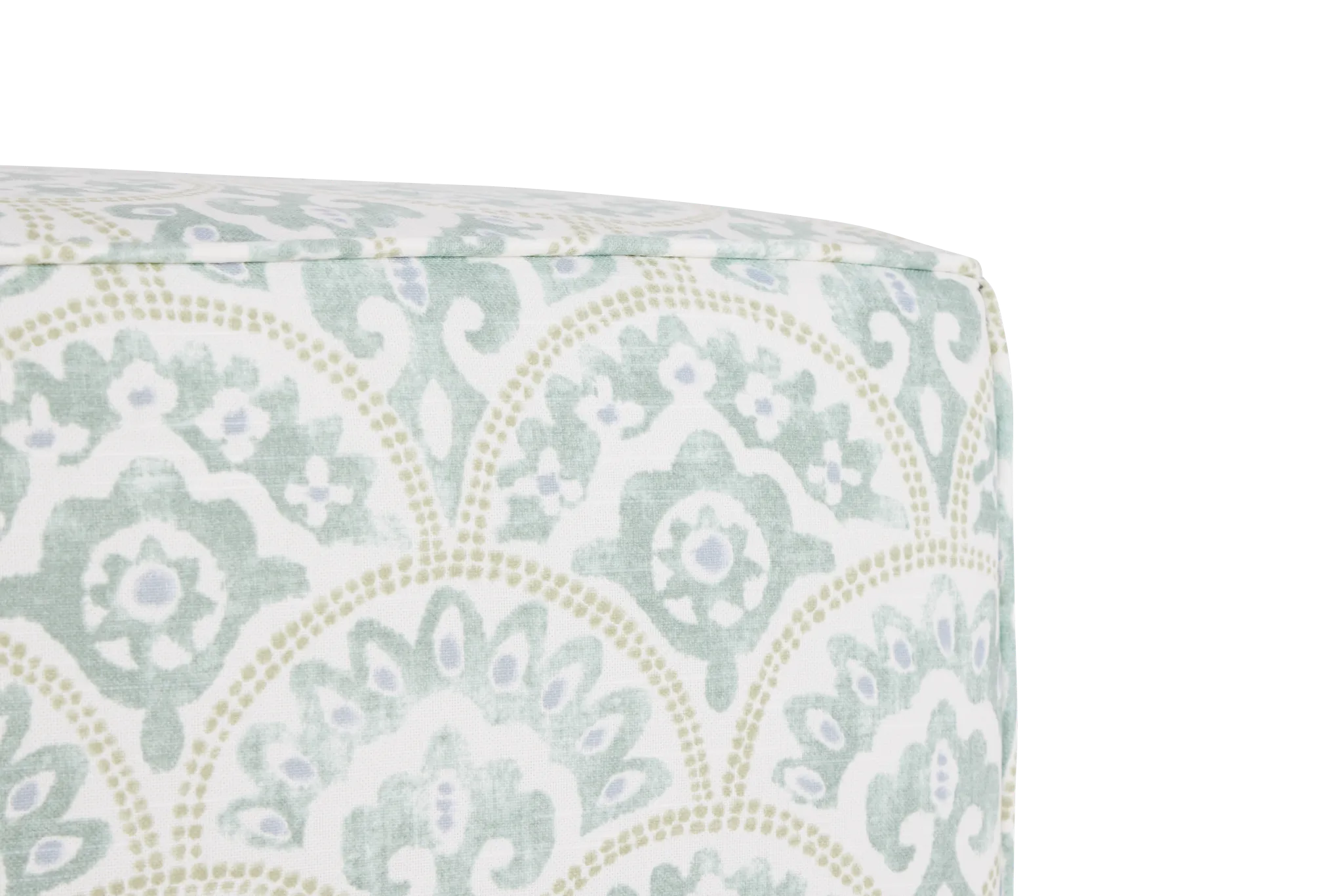 Tomini Green Fabric Accent Pouf